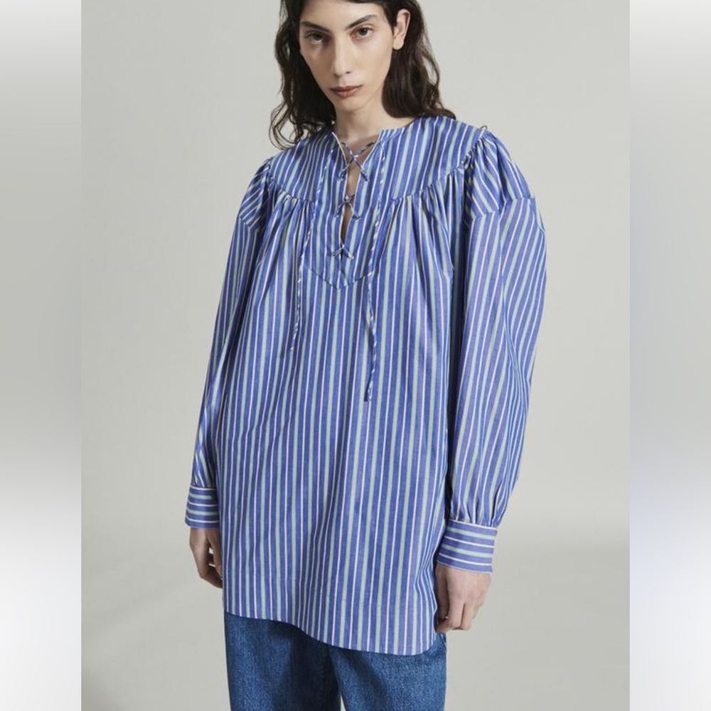 Rachel Comey Blue and White Striped Tunic